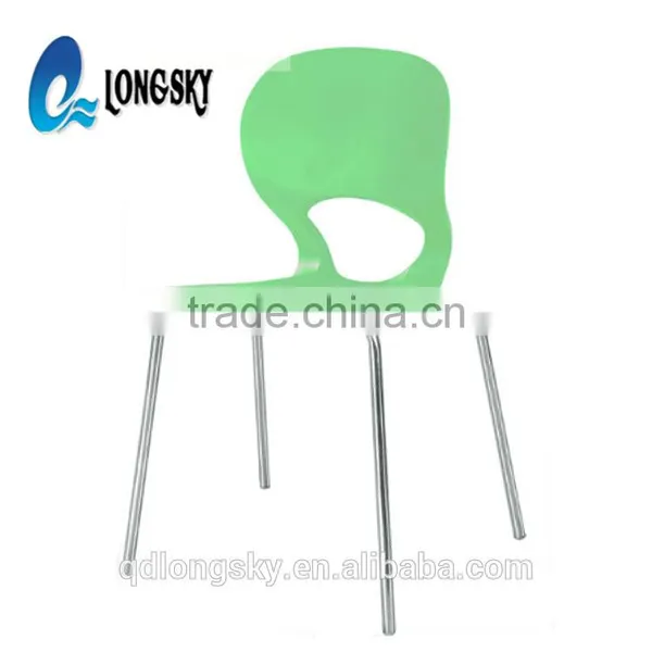 LS-4029 Popular Plastic Stackable Armless Chairs Best Price Top Supplier Wholesale Plastic Chairs With Steel Legs photo-6
