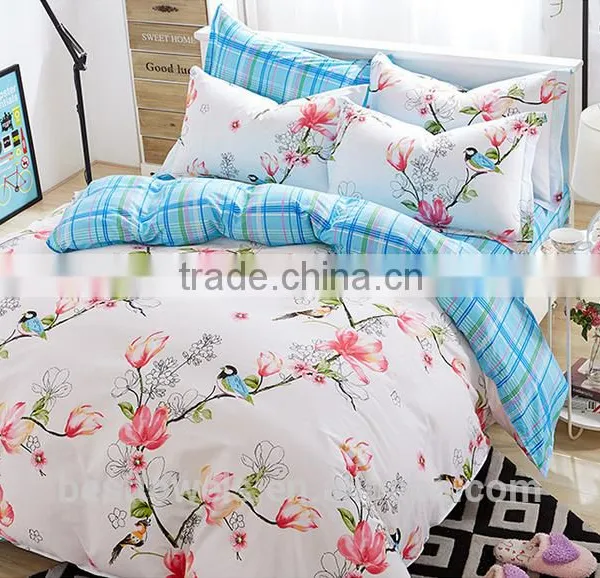 100%cotton AB Design Printed Flower Bedding Set photo-2