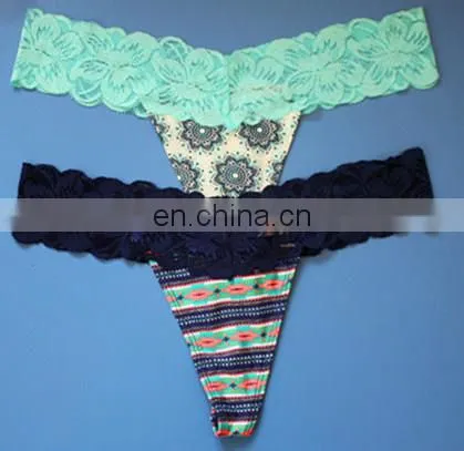 Ladies Hot Sell Ladies' Sexy Fancy Panty Thong Lace Waist Thong photo-4