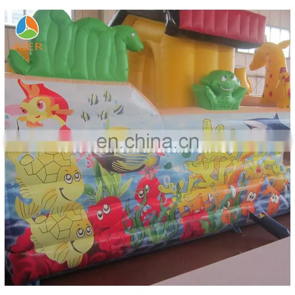 2017 Aier Inflatable Water Castle /castle Inflatable/ Inflatable Ocean Castle With Slide photo-2
