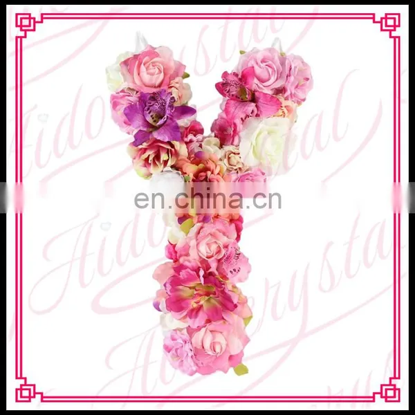 Aidocrystal New Style Cheap Fashion Artificial Floral Letters for Shop Wall photo-2