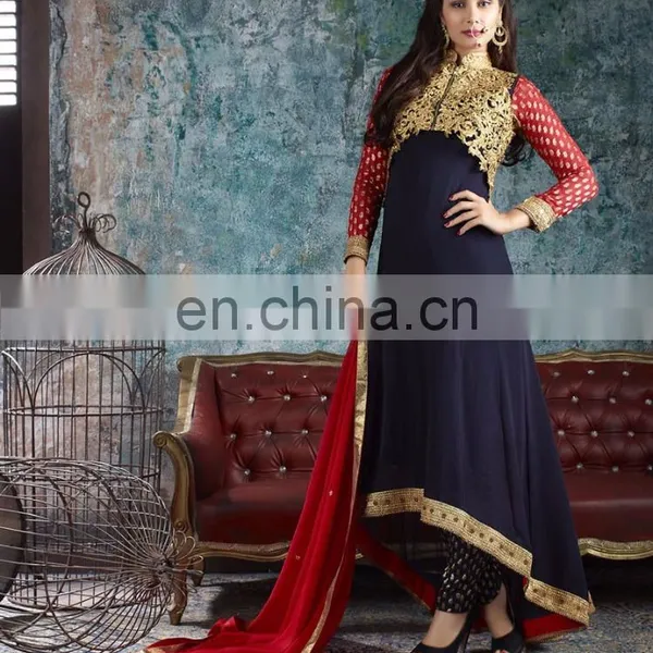 Designer Hand Embroided Anarkali Suit | Salwar Kameez Designs For Stitching | Indian Ladies Suits Fancy Salwar photo-4