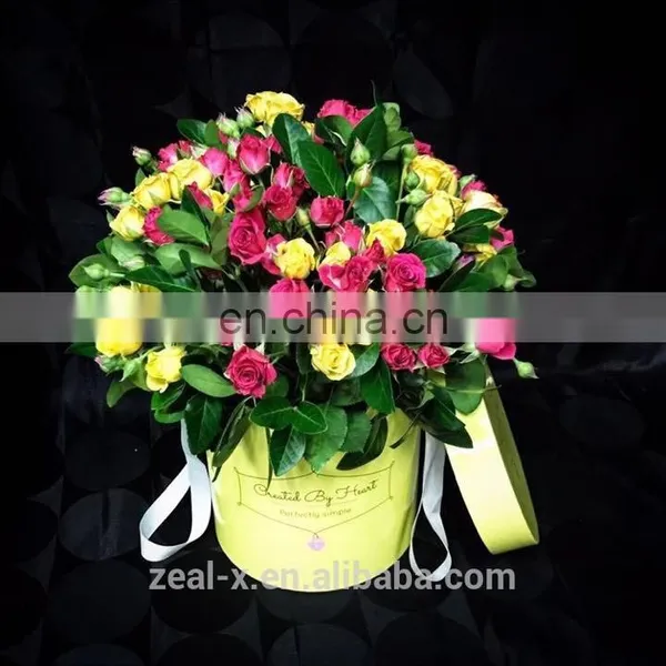 Beautiful Glossy Round Gift Box for Flower Display at Home photo-2