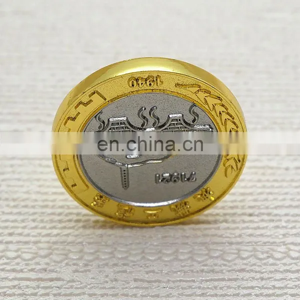 Elegant Double Metal Colors Plating Chinese Coins for Sale photo-5