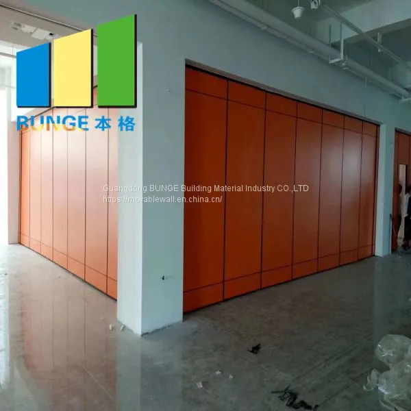 Melamine Finish Auditorium Folding Partition Walls Doors For School Hotel photo-3