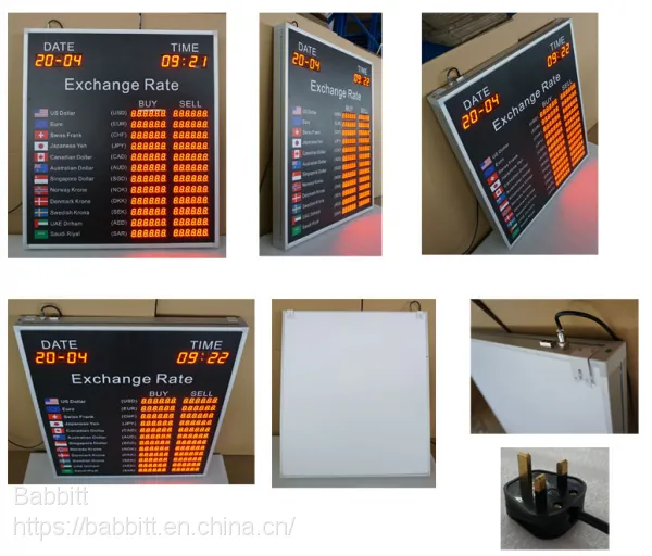 12 Rows and 2 Columns Currency Led Exchange Rate Board for Bank photo-2