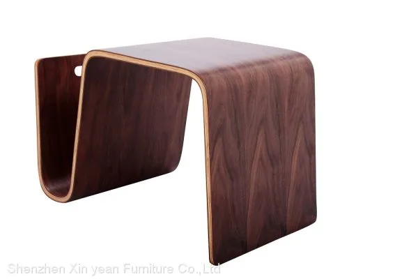 Office Mag Side Table Modern Walnut Accent Table as TV and Laptop Stand photo-2
