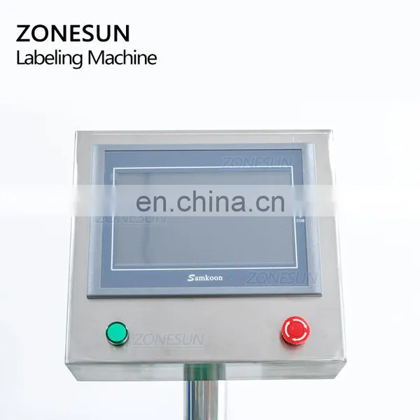 ZONESUN ZS-TB821 Vial Glass Jar Can Sticker Wine Water Bottle Automatic Round Bottle Labeling Machine For Round Bottles photo-2