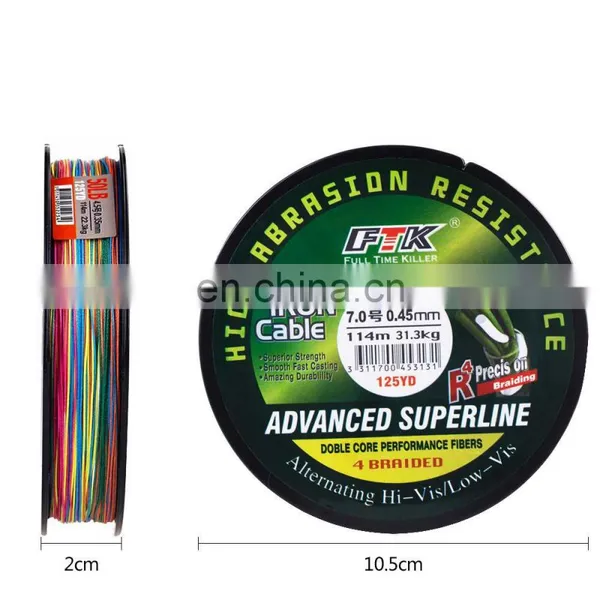 Wholesale 4 Strands High Strength 100m PE Fishing Line Multicolored Super Strong Seawater Ocean Boat Fishing Line photo-2