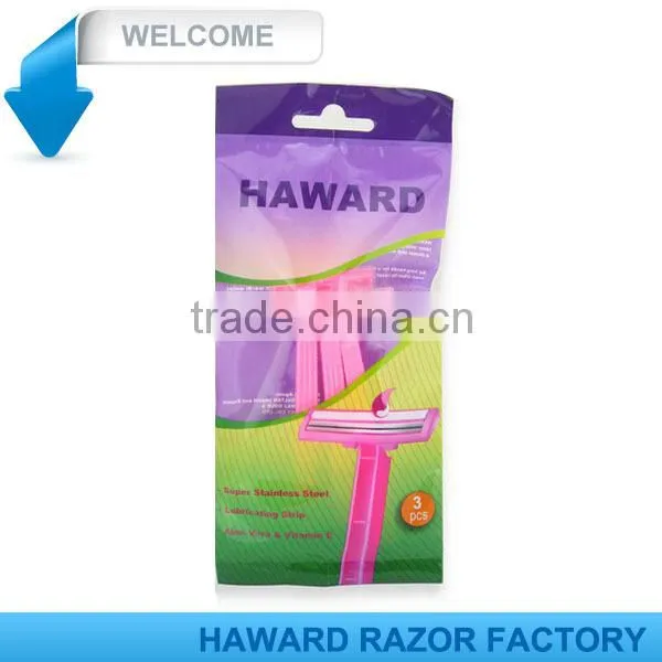 D210 Brand Light Blue Plastic Handle Twin Razor Blade photo-3