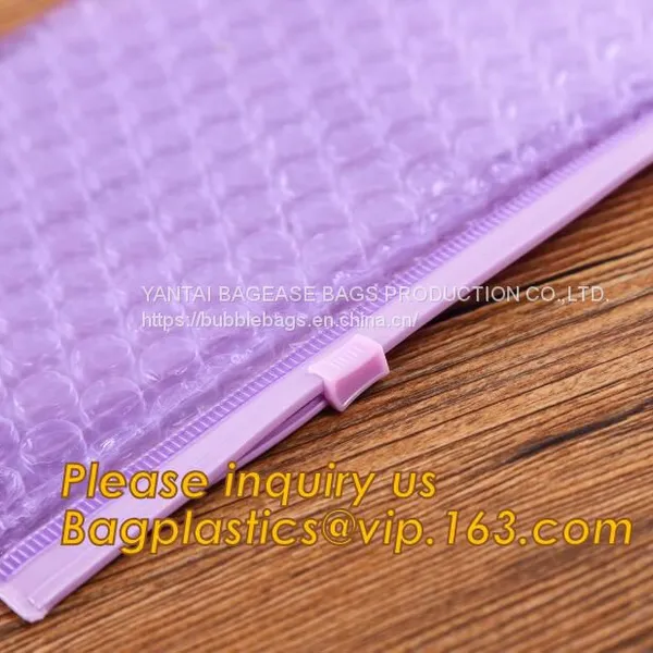 Re-close Lipstick Mascara Travel Packaging, Bubble Padded Zipper Bag, Cushioned Postal Bags With Zipper photo-3