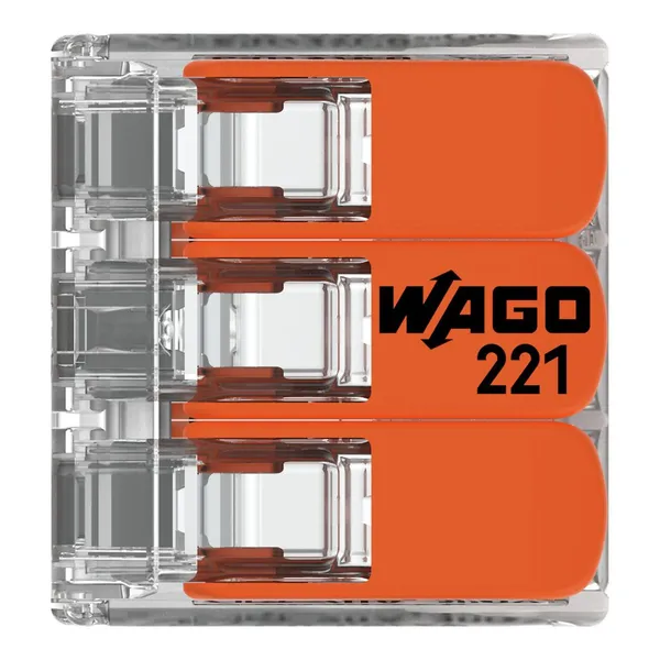 Wago Connectors 221 -413 Junction Box Electrical Reusable Wire Lever 50PCS photo-2
