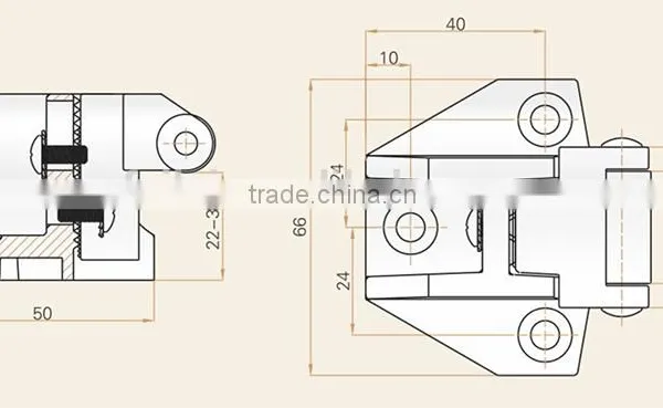 2015 FEILEI TA203-1 Hardware Adjustable Door Handle With Lock photo-5