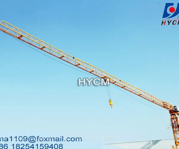 QTZ63 PT5013 Topless Tower Crane Height 30m Load Capacity 1.3 Tons at Boom Length 50m photo-2