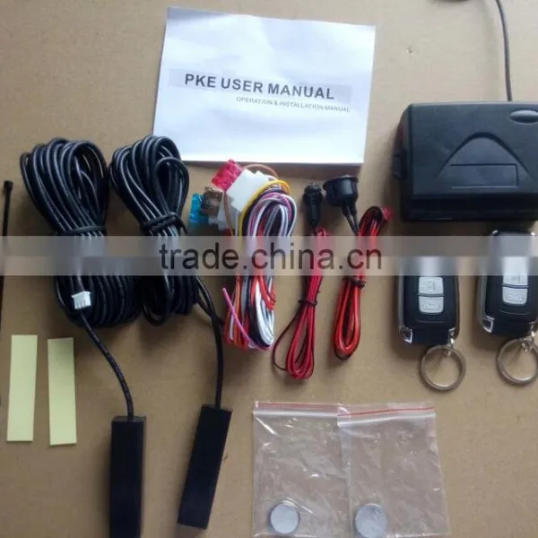 Smart Key PKE Car Alarm System With Identify Remote Automation And PKE Function On Off By Transmitter! photo-2