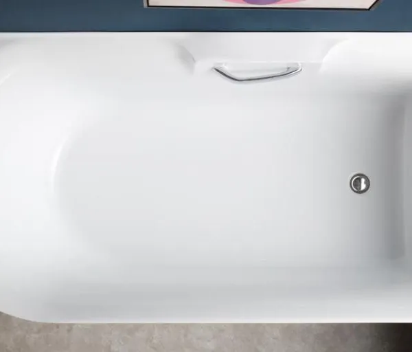 Modern Design Back to Wall Bath Tub Left Corner Small Acrylic Freestanding Bathtub Spa Hot Tub for Bathroom photo-5