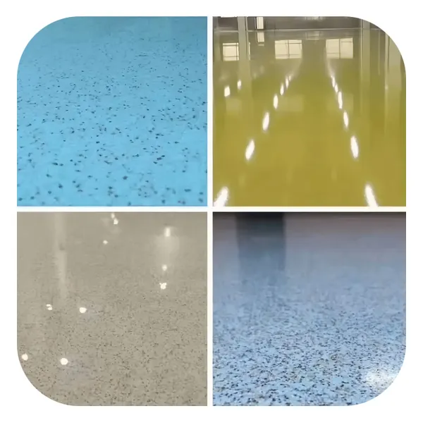 New Form of Floor Paint Blue Kingfisher China Factory Epoxy Colored Sand Self-leveling photo-2
