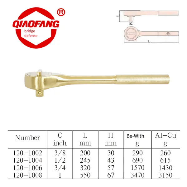 Explosion-proof Reversing Ratchet Wrench, Explosion-proof Socket Wrench, Qiaofang Brand Non-sparking Socket Wrench photo-3