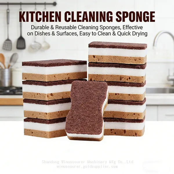 Heavy Duty Grease Fighting Scouring Sponge for Kitchen & Grill photo-4
