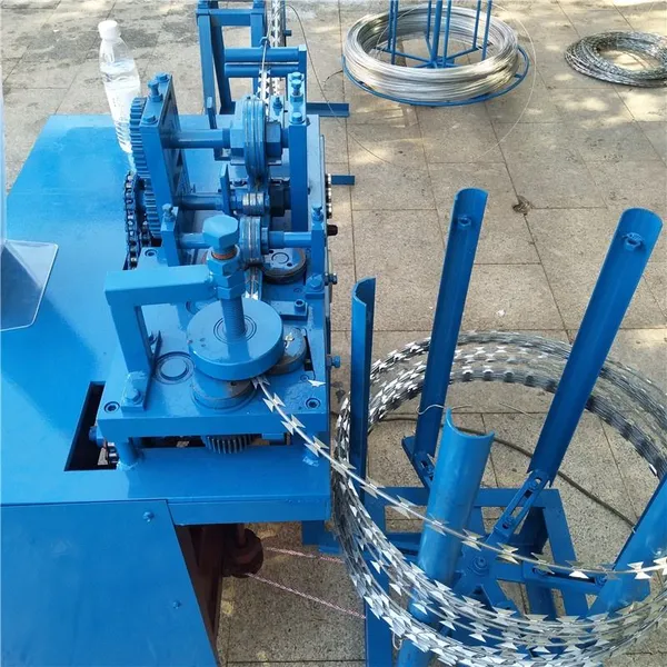 Factory Barbed Wire Mesh Making Machine Concertina Mesh Fence Razor Barbed Wire Machine photo-3