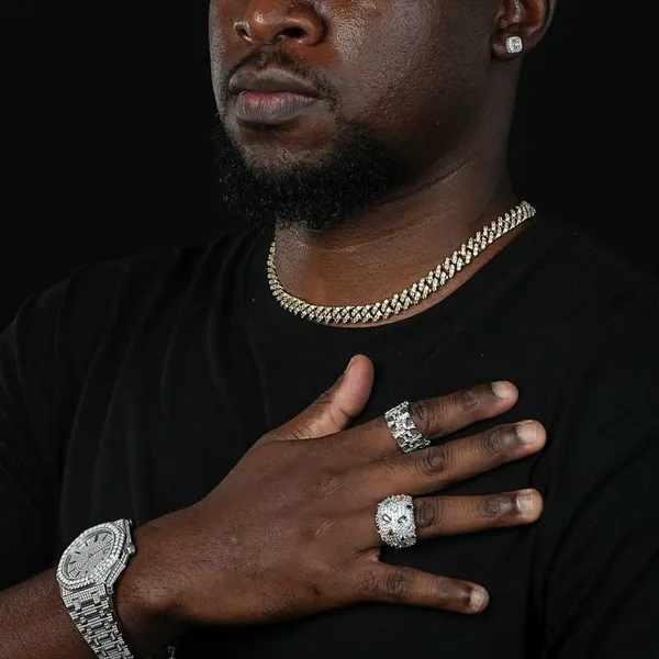 Shining Star Jewelry Solid 14K Gold Plated 10mm Hip Hop Miami Cuban Link Chain photo-4