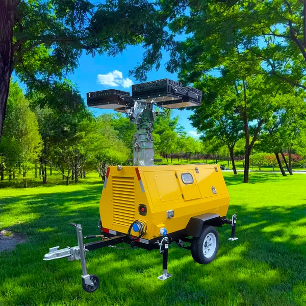 9m Hydraulic Mast 1600W LED Light Source Water Cooled Diesel Generator Mobile Lighting Tower for Construction Mining Emergency Work photo-5