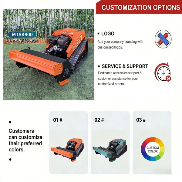 Vigorun Gasoline Trimmer Dual 48V 1000W Brushless Motors MTSK800 Robot Gasoline Lawn Mower for Golf Yard Farm photo-4