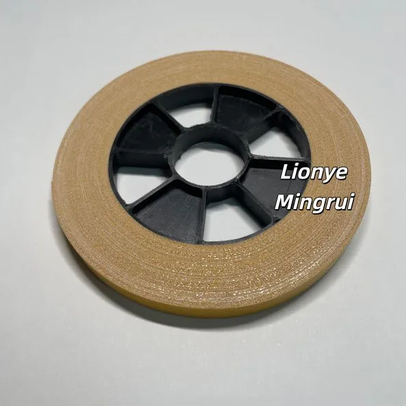Yellow Release Liner Turn-up Adhesive Tape With Black Plastic Core Industrial Splicing Tape for Paper Converting & Printing photo-2