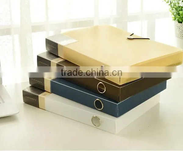 A4 Trasprent /frosted Fashion Plastic File Box With Fastener Suitable for Office photo-3