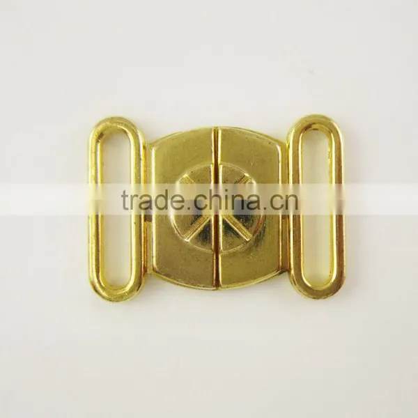 16mm Gold Tone Nickel Free Metal Bikini Bra Buckle Clasp Fastener