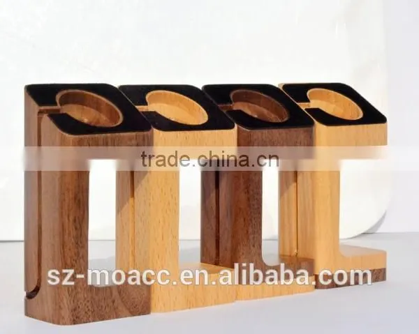 2015 New Design Wood Grain Stand Charger Holder For Apple Watch photo-4