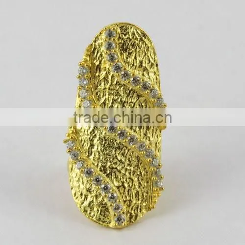 Best Deal Today Finger Ring !! 925 Sterling Silver White Cz Gold Plated Jewelry in India, Silver Jewelry Wholesaler photo-2