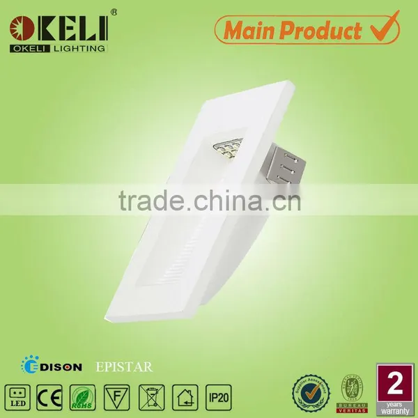 Wall Recessed White 1.2W Led Plaster Down Lights