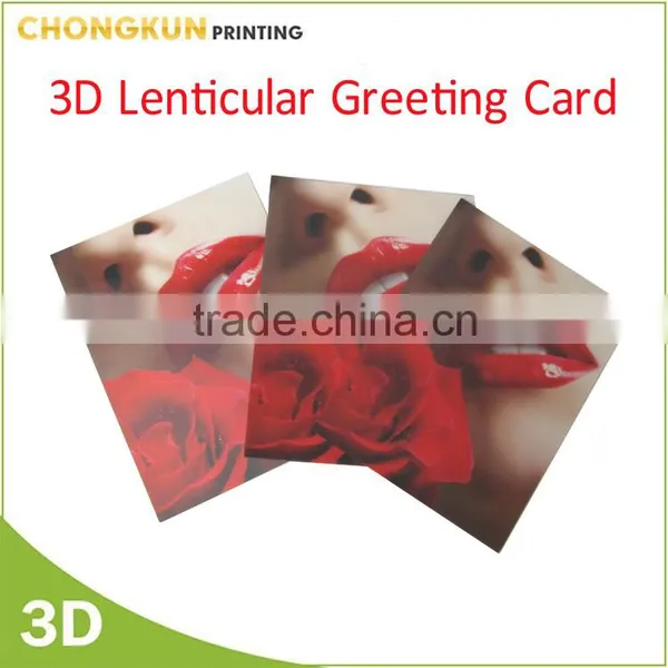 Lovely Design 3D Lenticular Printing Valentine Greeting Cards photo-2