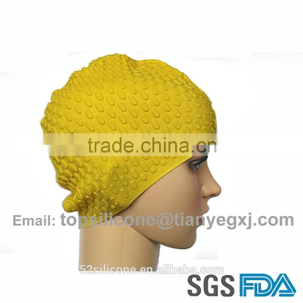 Hot Sale Waterproof and Breathe Freely Customize Logo Silicone Swimming Cap for Long Hair Quality Choice Most Popular