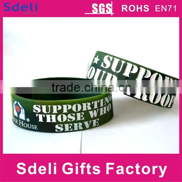 Promotional Gift Mixed Colors Camo Exercise Wholesale Silicone Bracelets