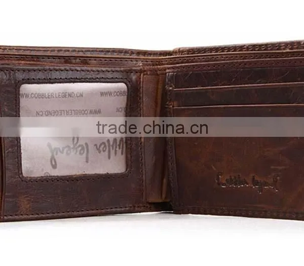 Top Grade Unique Design Handmade Genuine Leather Men's Rfid Wallet photo-3