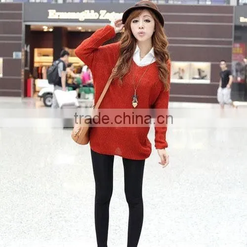 Hot Sale Ladies Loose Knitted Sweater photo-3