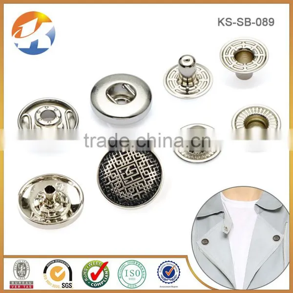 Good Fashion Metal Decorative Engraved Snap Button For Coats photo-5