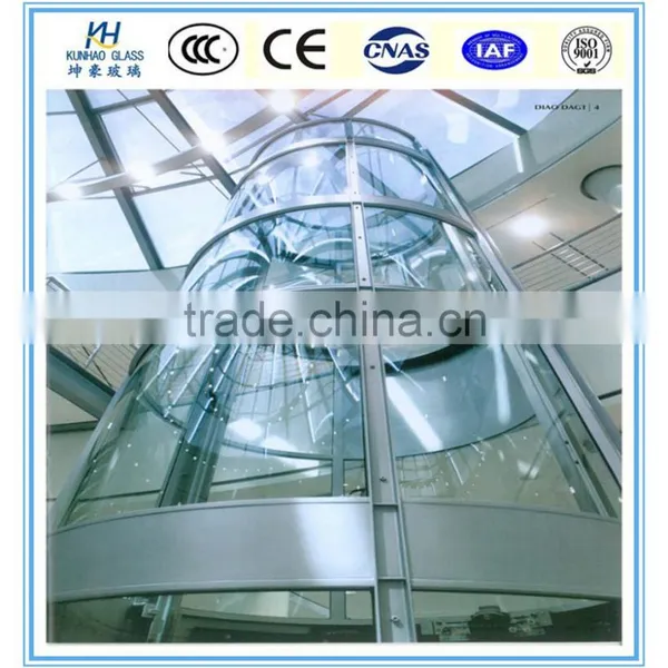 12-19mm Glass Elevator Curved Tempered Glass Glass for Sightseeing Elevator photo-4