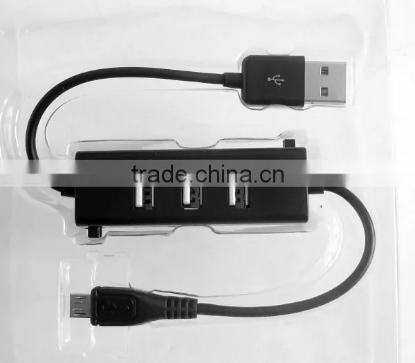 Computer USB Micro Phone Charge Cable With 3 Port Usb Hub photo-5