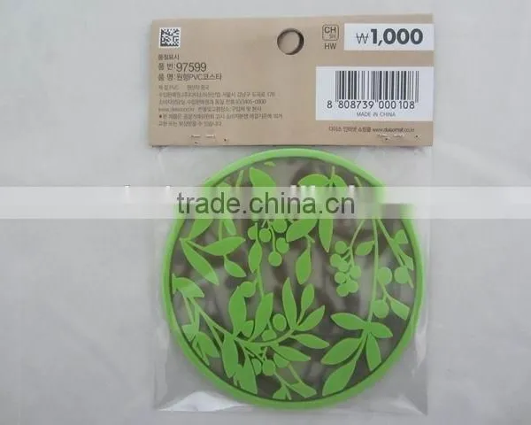 PVC Tea Cup Bar Mat Coaster Vegetable Shaped Coaster Coaster Bus Toyota Coaster Bus photo-4