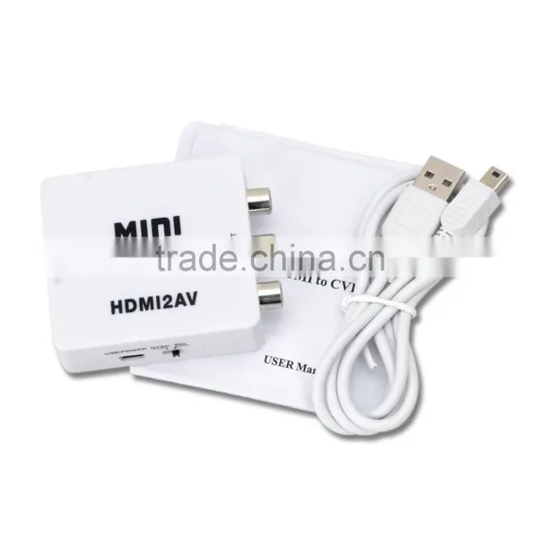 Mini 720p 1080p HD HDMI to RCA Composite Audio AV CVBS Adapter NTSC Video Converter photo-6