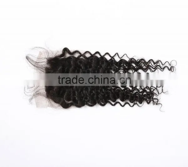 7a Brazilian Kinky Curly Closure Human Hair Lace Brazilian Curly Virgin Hair Wet And Wavy Closure Brazillian Curly Lace Closure photo-2
