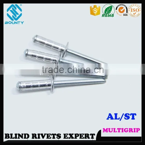 HIGH QUALITY FACTORY DOME HEAD ALUMINUM MULTIGRIP BLIND RIVETS photo-4