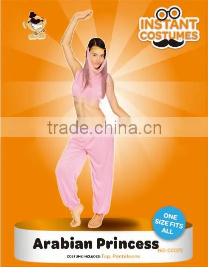 Arabian Princess Sexy Pink Costume With Veil for Halloween Carnival Party