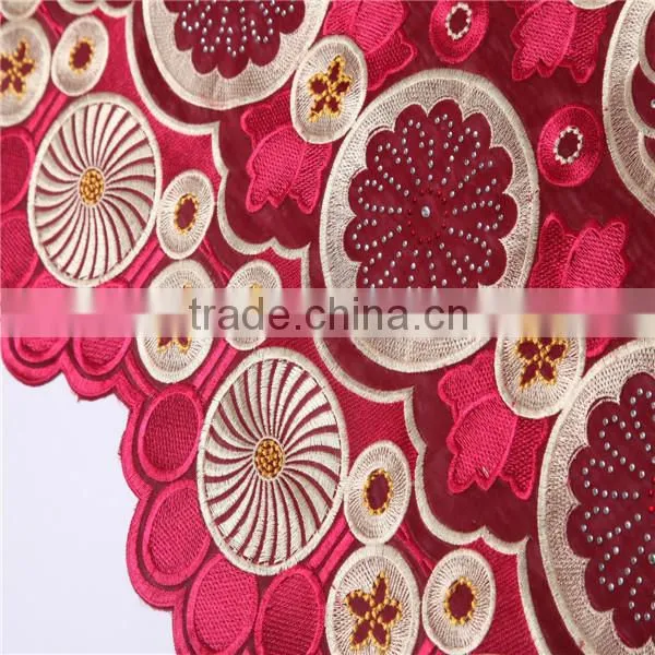 High Quality Organza Lace With Sequins 2016 Wholesale Lace Fabric in Dubai photo-3