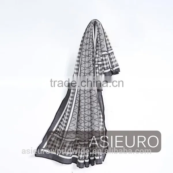 Big Sqaure Scarf With Placement Print, Unisex Fashion, BSCI and Sedex