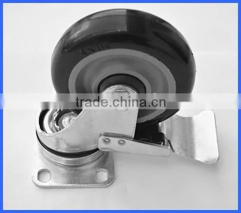 Swiveling Groove Caster With Brake photo-3