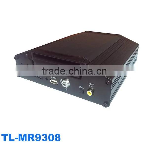 8 Channels Mobile DVR With 3G and GPS Both SD Card and HDD Are Supported